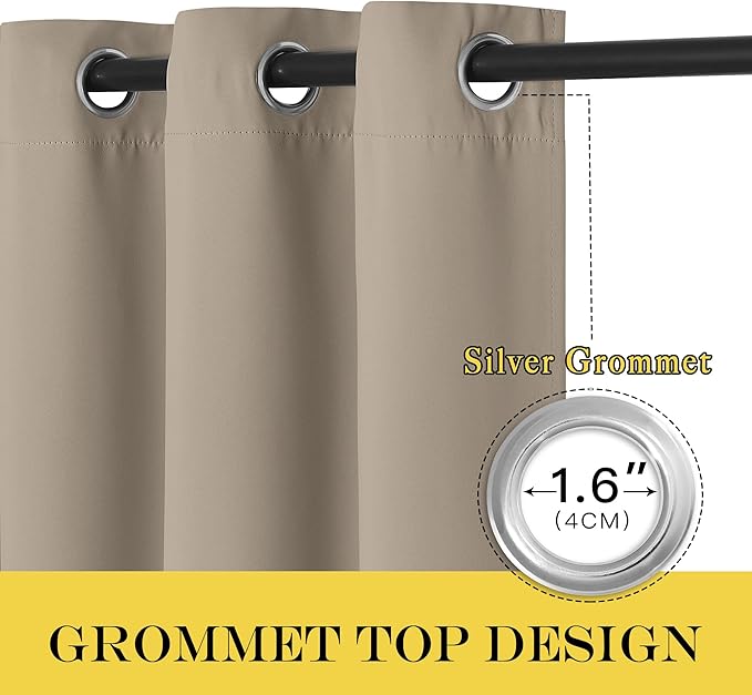 NICETOWN Blackout Patio Curtains 100 x 95 Inches Long - Image 5