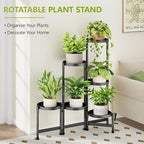 6 Tier Plant Stand Indoor, Tiered Plant Stand Outdoor - Image 2