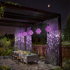 Hanging Solar Lights Outdoor Garden Decor Solar Lantern Waterproof Plastic - Image 5