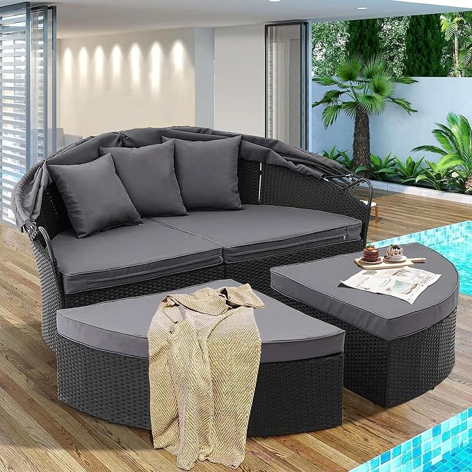 SUNCROWN Outdoor Patio Round Daybed - Image 6
