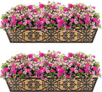 2 Pack 30 Inch Window Boxes Planters Railing Planter Box by KarlliuHOMEGARDEN