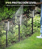 8 Pack Bright Solar Pathway Lights, IP65 Waterproof Outdoor Garden Path Lights - Image 4