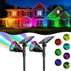 ROSHWEY Solar Spot Lights Outdoor, 7 Colors Halloween Christmas Outdoor Lights by ROSHWEY