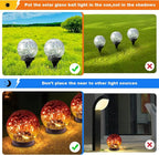 Solar Globe Lights Outdoor Waterproof-Solar Balls-Solar Garden Lights-Orbs - Image 3