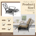 Oakcloud Adjustable Outdoor Lounge Chair Metal Patio Relaxing Recliner Chair - Image 3