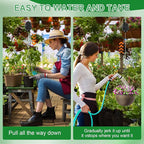 3 Pack Heavy Duty Retractable Plant Hangers Adjustable Pulleys - Image 3