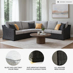 Signature Design by Ashley Beachcroft Curved Modern 3-Piece Outdoor Sectional - Image 4