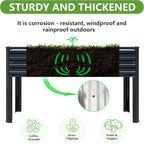 48×24×30in Galvanized Raised Garden Bed, Metal Elevated Planter Box - Image 2