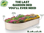 Plant & Plot Galvanized Raised Garden Beds Outdoor // 8×4×1 ft Planter Raised - Image 4