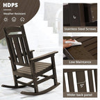 LUE BONA Outdoor Rocking Chairs Set, Poly Porch Rockers - Image 5