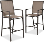 Best Choice Products Outdoor Bar Stools Set of 2, Bar Height, Patio Furniture by BestChoiceProducts