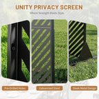 VINGLI Privacy Fence Panels, 72H’’ x 47W’’ Metal Privacy Screen Freestanding - Image 4