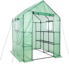 Aoodor Walk-in Greenhouse with 8 Shelves, 4.7 × 4.7 × 6.4 ft Outdoor Garden by Aoodor