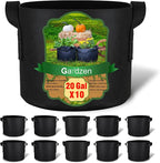 Gardzen 10-Pack 20 Gallon Grow Bags, Aeration Fabric Pots by Gardzen
