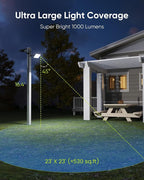 JACKYLED 1000 Lumens 299 LED Solar Lights Outdoor Bright Solar Dusk to Dawn - Image 6