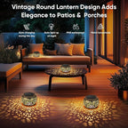 Solar Lantern Outdoor Patio Decor: 4 Pack Solar Lanterns Outdoor Waterproof - Image 5