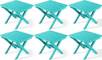 SERWALL Folding Outdoor Side Table Set of 6, Adirondack End Table by SERWALL