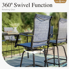 Sophia & William Outdoor Bar Set, Patio Bar Table and Chairs Set, Bar Height - Image 4