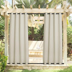 NICETOWN Outdoor Curtains for Patio Waterproof & Windproof 2 Panels, Thermal - Image 2