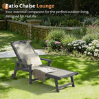 LUE BONA Chaise Lounge Chair Outdoor Set of 4, HDPS and HDPE Wicker Material - Image 5