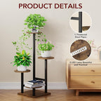Plant Stand Indoor with Grow Light, 4-Tiered Tall Plant Stand Indoor, Metal - Image 6