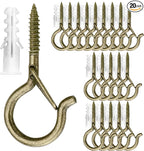 PlusRoc 20Pack Ceiling Hooks for Hanging Plants Outdoor String Lights Heavy Duty by PlusRoc