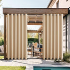 NICETOWN 2 Panels Outdoor Curtains Extra Wide Waterproof & Windproof, Rustproof - Image 2