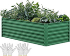 YITAHOME 6x3x2 ft Galvanized Raised Garden Bed Kit, Large Metal Planter Box by YITAHOME