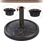 Yaheetech 18'' Patio Umbrella Base 26.5lbs Heavy Duty Antiqued Outdoor Market - Image 5