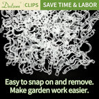 Dalzom® 300Pcs Tomato Clips, Plastic Trellis Clips Plant Support Clips - Image 4