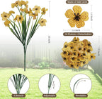 24 Yellow Bundles Artificial Flowers - Image 2