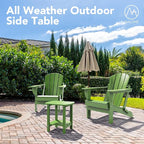 Nalone Adirondack Side Table, 16.5" Outdoor End Table, HDPE Plastic, Small - Image 7