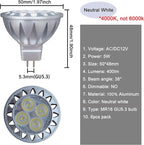 ALIDE MR16 GU5.3 Led Bulbs 5W 4000K Neutral/Natural White, 20W-35W Halogen - Image 3