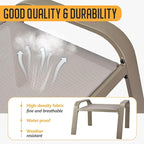 Outdoor Patio Footstools 2 Set Suit Patio Chairs Texliene Outside Ottomans Side - Image 3