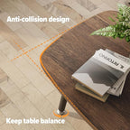 WOHOMO Folding Coffee Table for Small Spaces, No Assembly Farmhouse Portable - Image 5