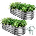 Galvanized Metal Planter Raised Garden Bed Kit by ZFHgarden