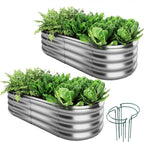 Galvanized Metal Planter Raised Garden Bed Kit by ZFHgarden