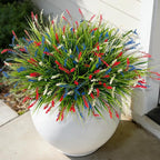 Artificial Faux Plants for Outdoor Spring Decoration, Fake Flowers Shrubs UV by Ammyoo