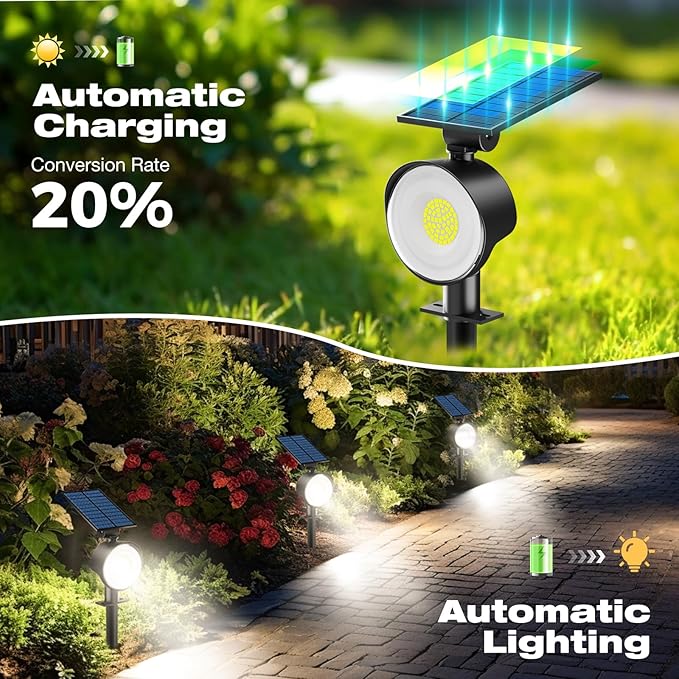 nipify 1 Pack Solar Spot Lights Outdoor Waterproof - Image 4