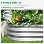 JERIA 8×4×1ft Oval Raised Garden Bed, Galvanized Raised Garden Bed Kit Outdoor - Image 5