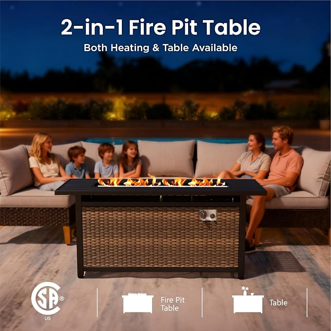 PHI VILLA 6-Piece Wicker Patio Furniture Set - Image 4