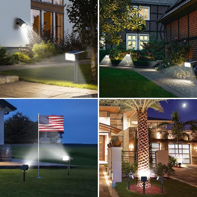 nipify Solar Spot Lights Outdoor Motion Sensor, 3 Modes Solar Spotlights - Image 4
