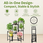 Metal Plant Stand, 7 Tier Tall Wrought Iron Plant Shelf Holder - Image 5