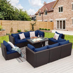 NICESOUL 9 Piece Patio Sectional Sofa Set by NICESOUL