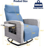 Outdoor Recliner Chair, Wicker Patio Recliners - Image 2