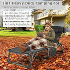 ABORON Heavy Duty Tanning Chair, 5-Gear Outdoor Folding Chaise Lounge Chair - Image 3