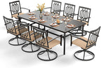 PHI VILLA 9 Pieces Outdoor Dining Set by PHIVILLAThepioneerofcomfortablehouseholdsupplies