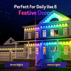 Fitop Permanent Outdoor Lights, 150FT RGB Waterproof LED Lights - Image 3