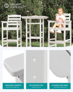 SERWALL 4 Pieces Outdoor Patio Bar Set - Image 5