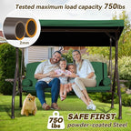 3 in 1 Patio Swing with Adjustable Canopy - Image 3